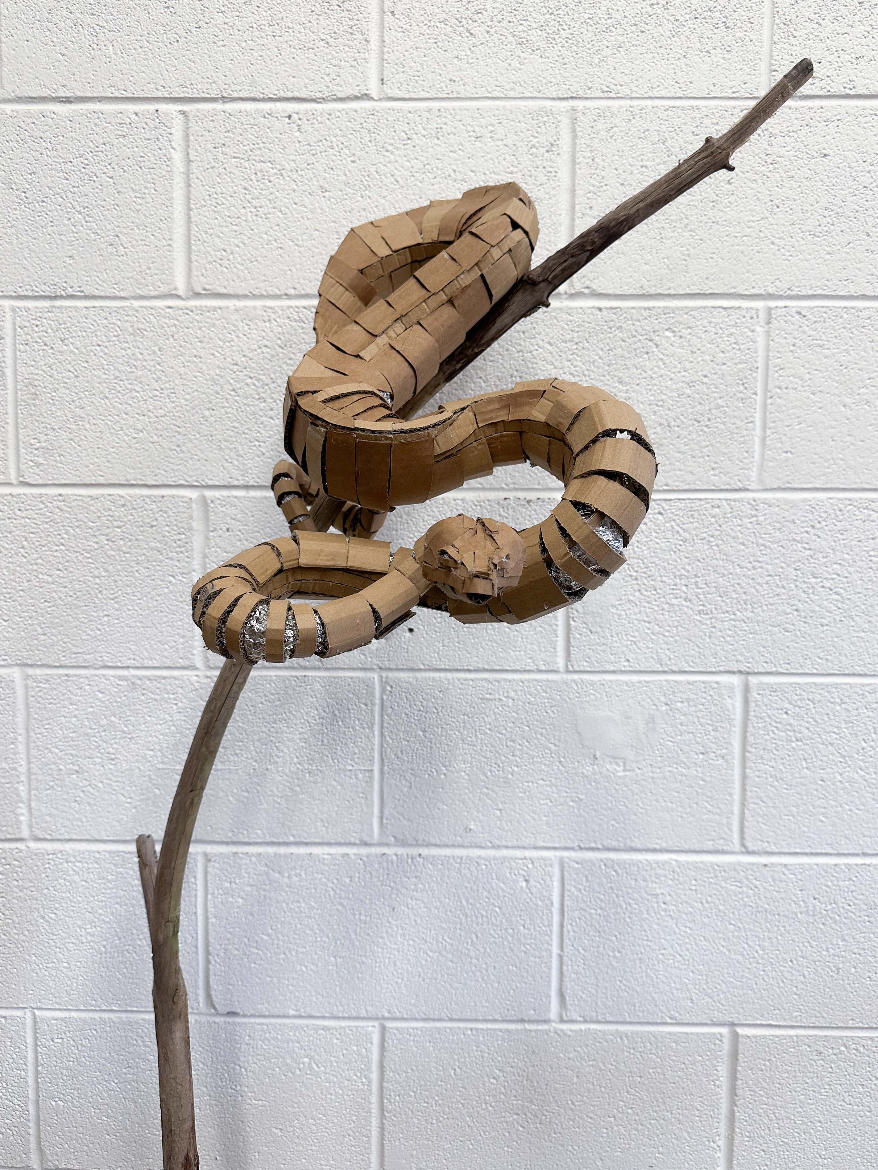 Cardboard Snake Sculpture thumbnail 4